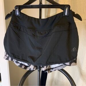 Adidas Black and Patterned Skort